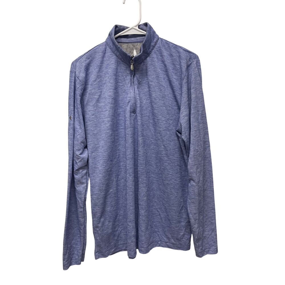 Johnnie-O Randall quarter-zip pull over sweater heather blue size medium
